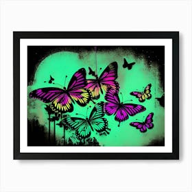 Butterflies In The Night Art Print