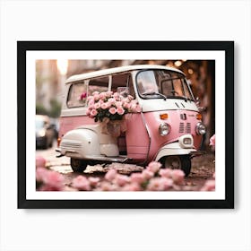 Pink Vespa 2 Art Print