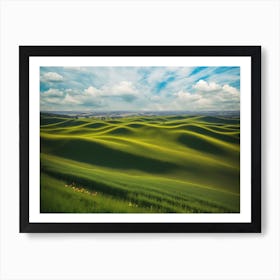 Green Rolling Hills Art Print