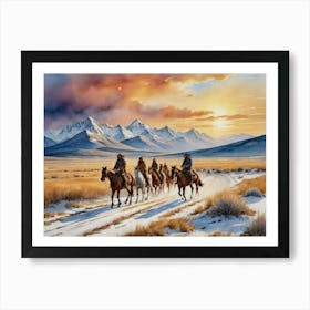 Sioux On Horseback Art Print