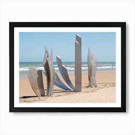 War memorial WW2 on Utah beach in France. Nature and travel photography by Christa Stroo. Art Print