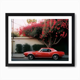 Red 1968 Pontiac Firebird Car Photo Art Print