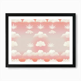 Clouds And Flowers Art Print