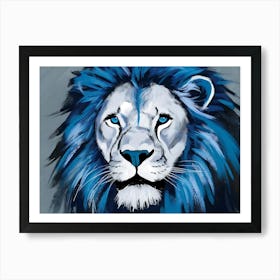 Blue Lion 1 Art Print