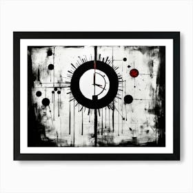 Time Abstract Black And White 7 Art Print
