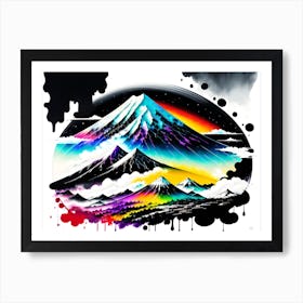 Rainbow Mountains 4 Art Print