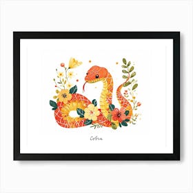 Little Floral Cobra 4 Poster Art Print