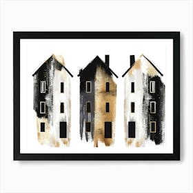 Three Houses Art Print