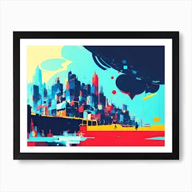 Abstract Cityscape 9 Art Print