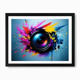 Colorful Camera Art Print