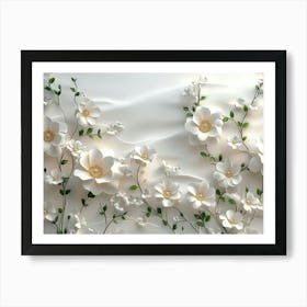 White Flowers On A White Background 2 Poster