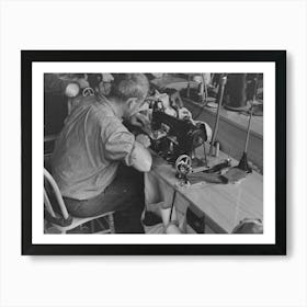 Closeup Of Cloak Operator In Cooperative Garment Factory At Jersey Homesteads, Hightstown, New Jersey By Russell Lee Art Print