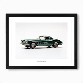Toy Car 55 Corvette Green 3 Poster Art Print