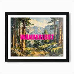  Pink Wanderlust Poster Vintage Woods 4 Art Print