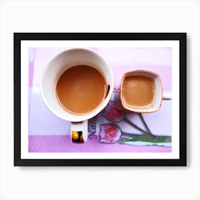 Two Cups Of Coffee Art Print