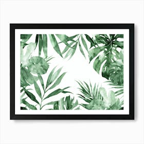 Watercolor Tropical Leaves 16 Art Print