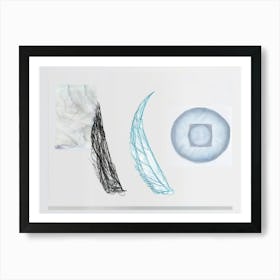 'Blue Feathers' Art Print