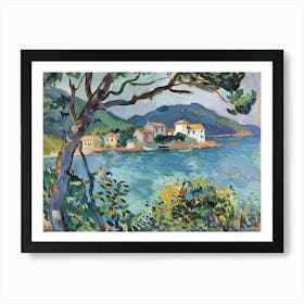 Emerald Waters Painting Inspired By Paul Cezanne Art Print