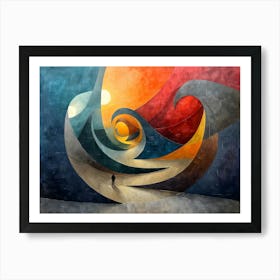 Abstract Painting Theme, Cubism Art Print