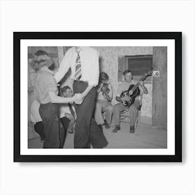Musicians At The Square Dance,Pie Town, New Mexico By Russell Lee Art Print