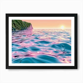 Sunset Over The Ocean Art Print