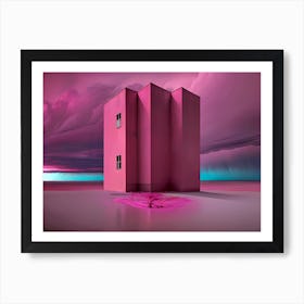 Pink House Art Print