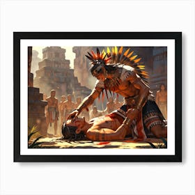 Aztec Warrior 5 Art Print