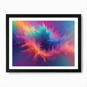 Colorful Splashes Art Print