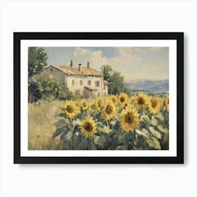 Sunflowers In The Field Poster