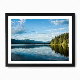 Clouds Reflecting On Lake Art Print