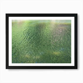 Reflection of green trees in the lake 2 Art Print