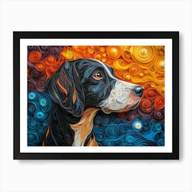 German Shorthaired Pointer Paper Quilling Dog Portrait Art Print