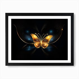 Golden Butterfly 65 Art Print