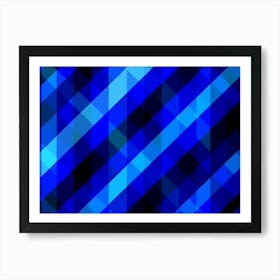 Blue Abstract Pattern Art Print