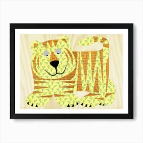 Baby Tiger Collage Art Print