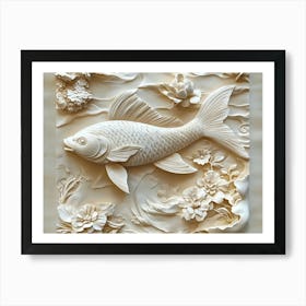 Chinese Koi Fish Affiche