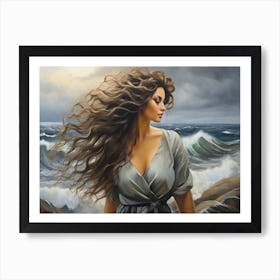 Woman and the Sea Art Print