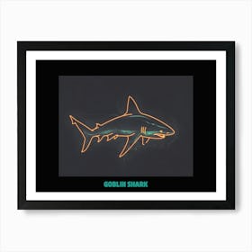 Neon Goblin Shark 5 Poster Art Print