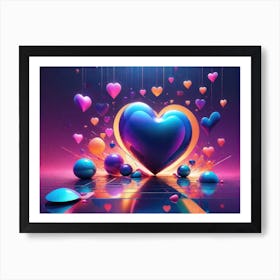 Colorful Heart Creative 11 Art Print