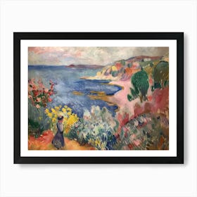 Tidal Tranquility Painting Inspired By Paul Cezanne Art Print