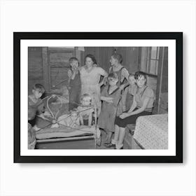 Family Of Frank Peaches In Their Living Room Farm Near Williston, North Dakota By Russell Lee 1 Art Print