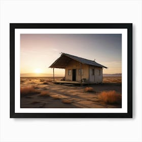 Small House In The Desert Art Print