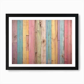 Colorful Wood Planks 4 Art Print