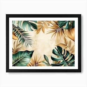 Tropical Leaves Background 6 Art Print