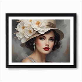 Woman In A Hat 5 Art Print