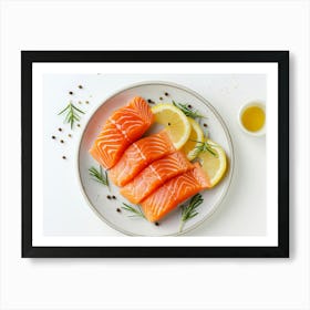 Salmon On A Plate 17 Art Print