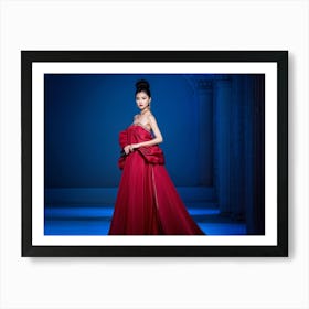 Red Evening Gown Art Print