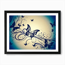 Butterfly Wallpaper 17 Art Print