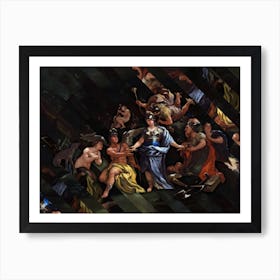 Minerva As Protectress Of The Arts And Sciences by Luca Giordano Reconstructed Art Print
