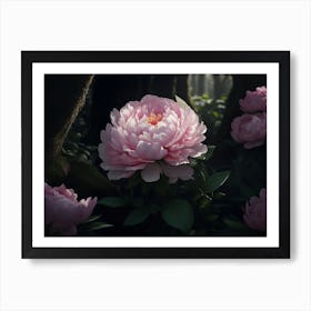 Peony Blossom Amidst The Forest Art Print